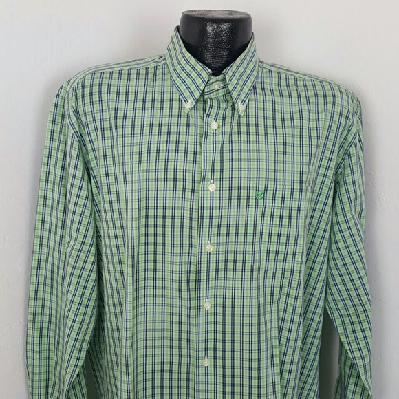 Barbour Other - Barbour men classic button up shirt long sleeve logo regular fit size L